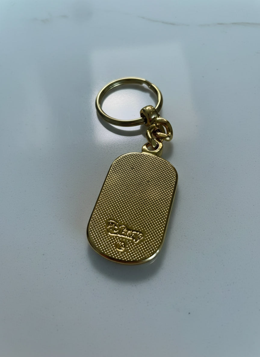 Vintage Mickey Mouse Gold Keychain