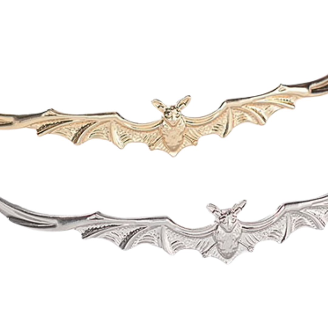 Bat Power Headband Tiara in Silver or Gold