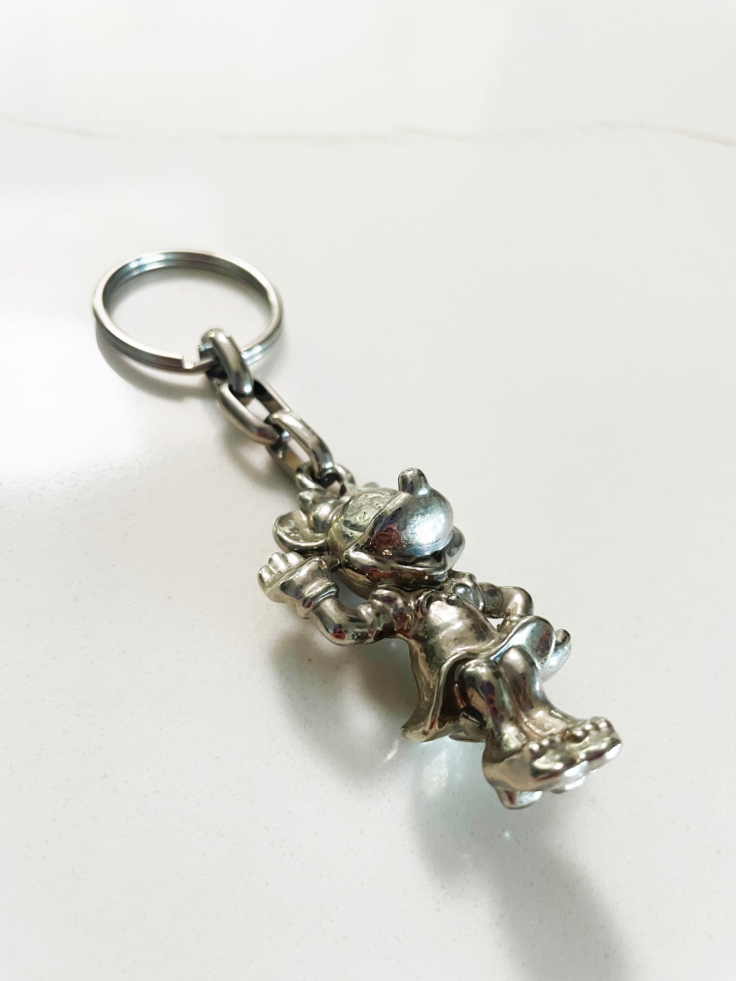 Minnie Mouse Silver Metal Keychain
