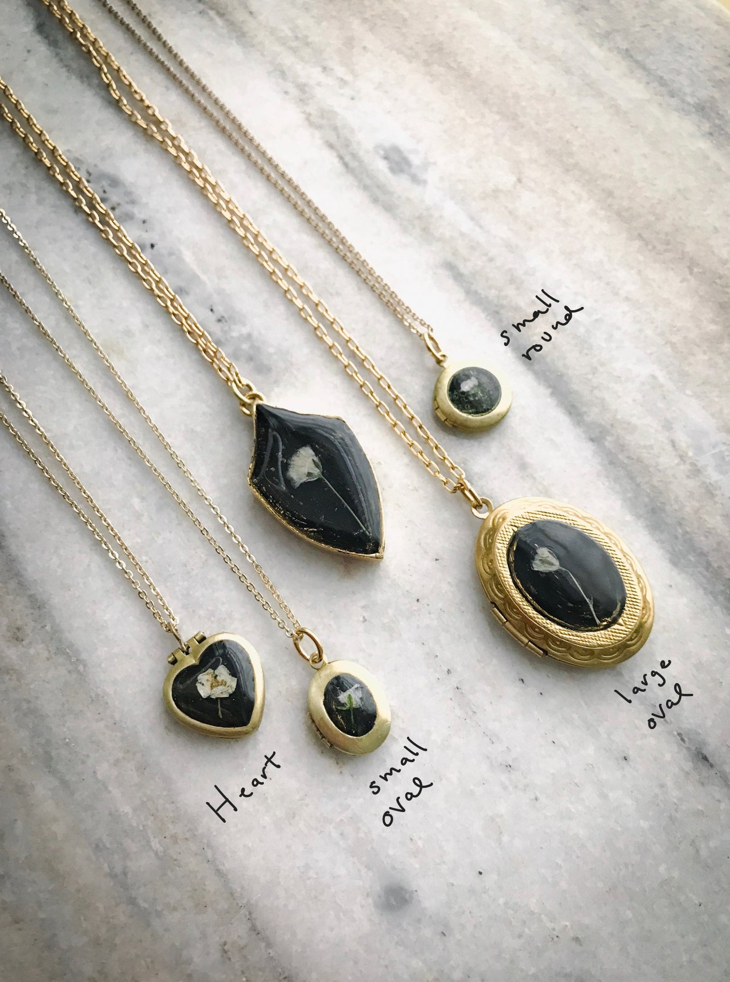 Wildflower Lockets with REAL Flowers